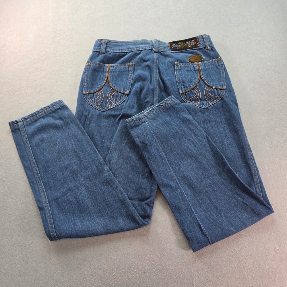 Vintage Western High Rise Straight Leg Jeans Cowboy Rodeo Americana Size 10 (16)